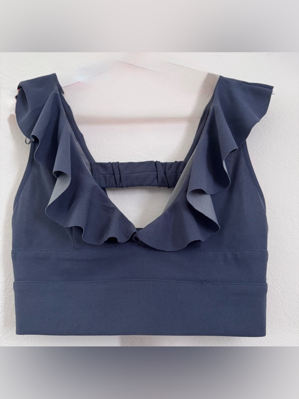 Ruffled V-Neck Crop Top -